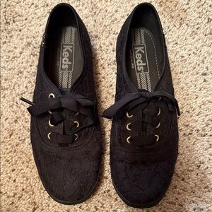 Keds Women's Black Lace-Up Sneakers